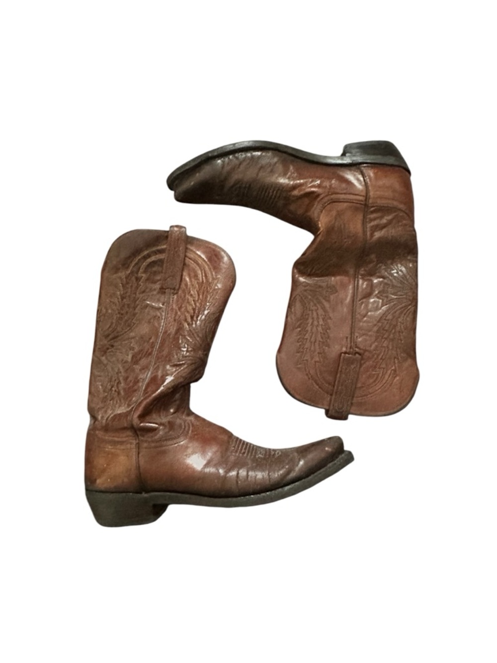 Lucchese Brown Leather Cowboy Boots